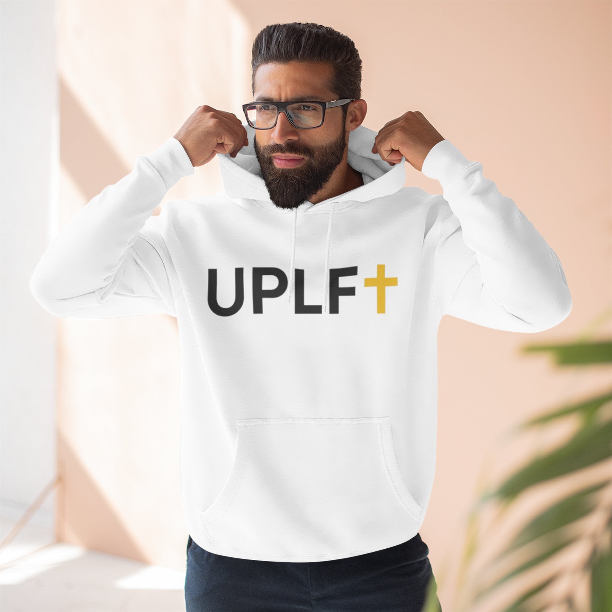 Fleece Hoodie - 'When in doubt, God is the answer' Motivational Quote Sweatshirt